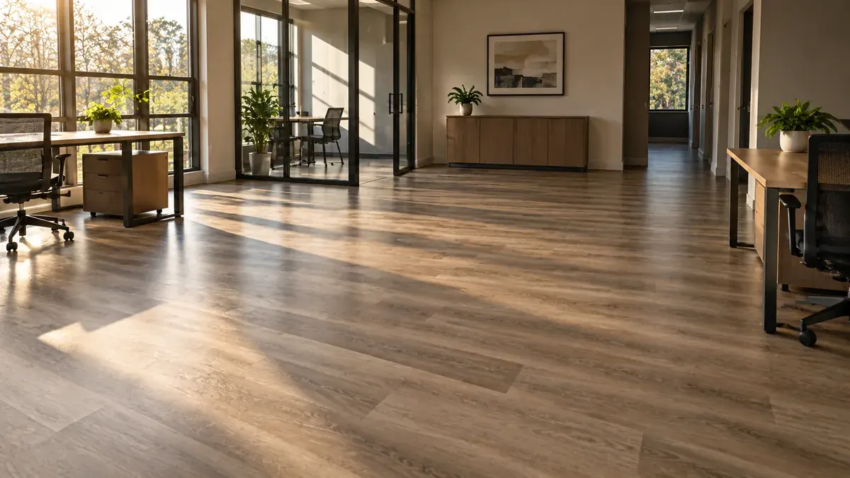 A living room in Troy with new hardwood flooring laid straight to the walls